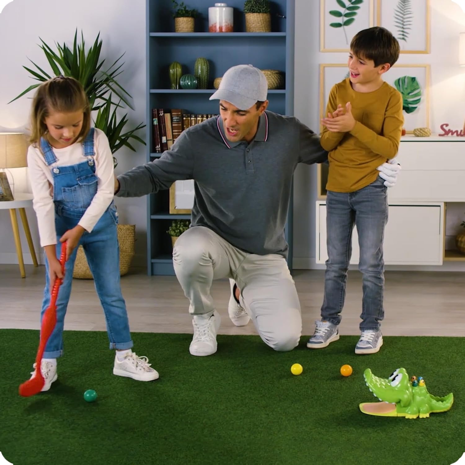 Goliath - KROKO GOLF, Minigolfspel voor kinderen vanaf 4 jaar, Interactief behendigheidsspel met krokodil, Bevordert Coördinatie en Motoriek, Cadeau-idee voor 2-4 spelers