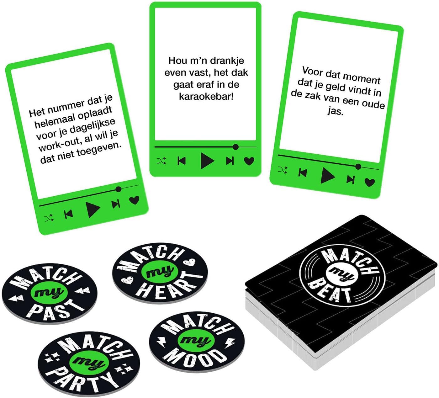Match My Beat – The Musical Party Game with 200 Songs & 400 Scenarios – Card Game for Adults, Teenagers, Parties & Families – Combine Iconic Songs with Ironic Situations – For 3+ Players