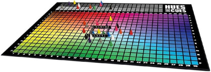 The OP Usaopoly | Hues and Cues Multilingual Meertalig Bordspel voor het Hele Gezin | Partyspel voor 3-10 Spelers | Levendig Kleurraden | Verbind Hints van 480 Kleuren Vierkanten