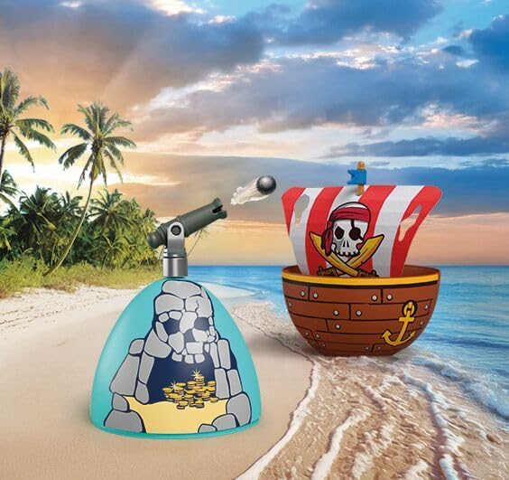 Playmobil 72100 Play Egg: Pirate – Surprise Egg with Pirates, Cannon, Treasure Chest & Accessories, Buildable Mini Scene, Reusable Egg Case, for Boys and Girls Ages 4+