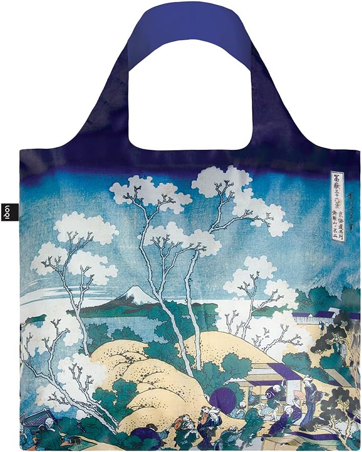 LOQI Women's Museum Collection Hatsushika Hokusai Tote Bag Brown 50Cm