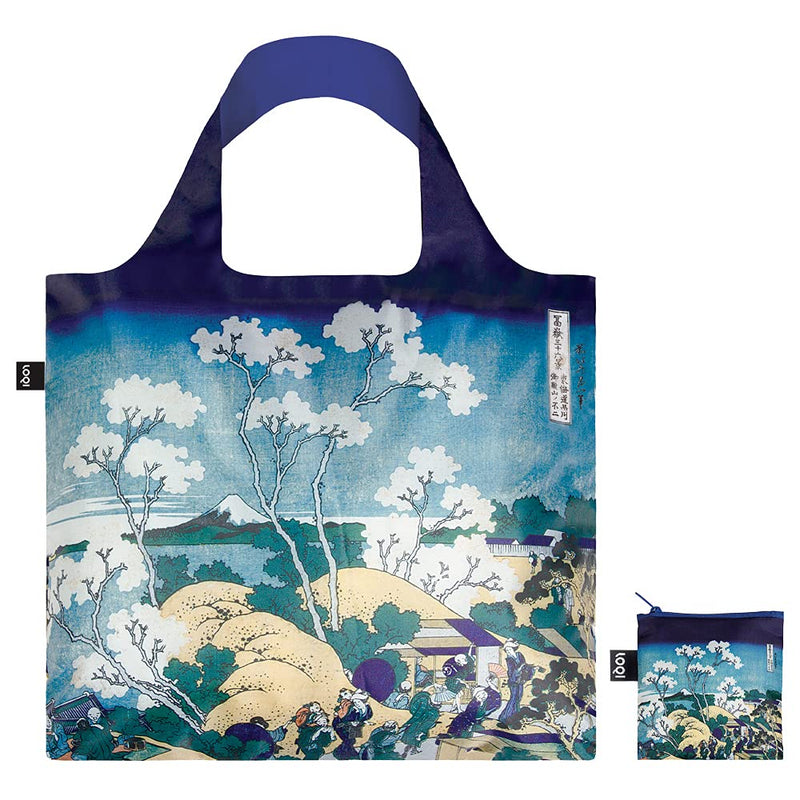 LOQI Women's Museum Collection Hatsushika Hokusai Tote Bag Brown 50Cm