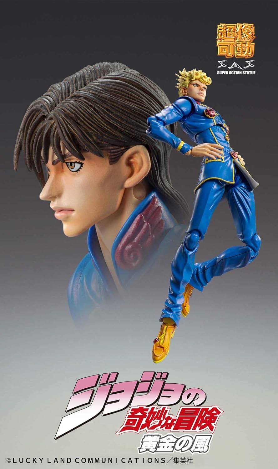 Medicos Entertainment Statue Super Action « JoJo's Bizarre Adventure Part 5 » Giorno Giovana Second, Env. 150 mm, PVC, ABS et nylon, figurine peinte