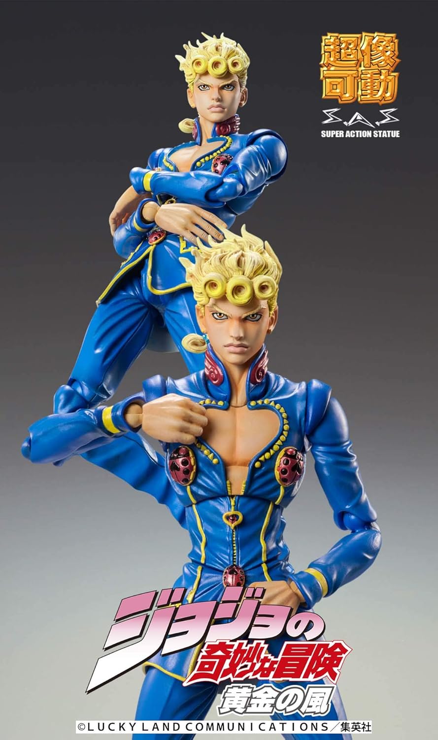 Medicos Entertainment Statue Super Action « JoJo's Bizarre Adventure Part 5 » Giorno Giovana Second, Env. 150 mm, PVC, ABS et nylon, figurine peinte