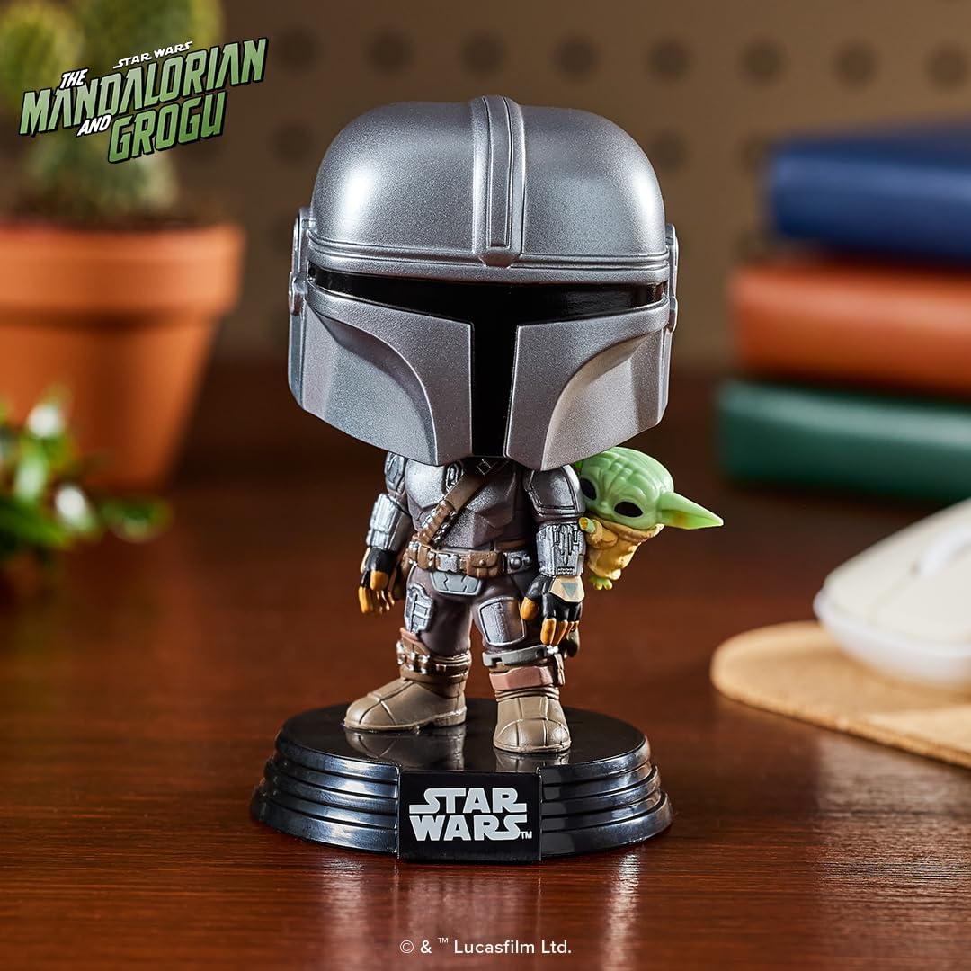 Funko POP! Star Wars: The Mandalorian and Grogu - The Mandalorian with Grogu - Collectable Vinyl Figure - Gift Idea - Official Merchandise - Toys For Kids & Adults - Model Figure for Collectors