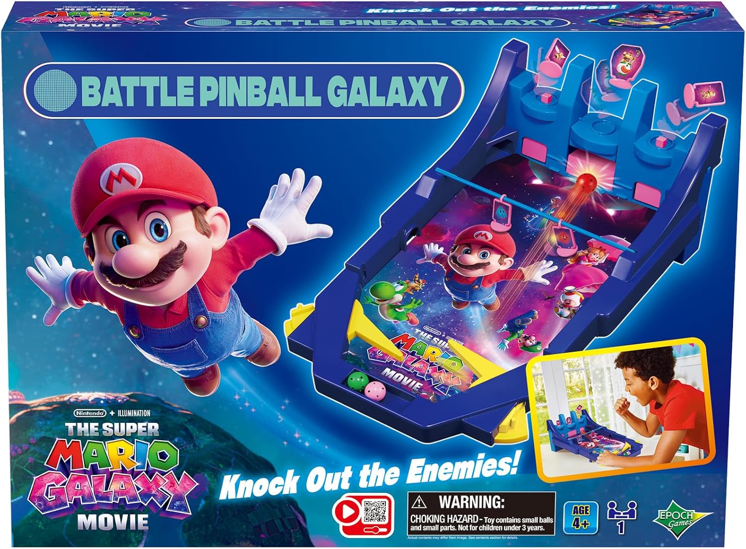 EPOCH Games THE SUPER MARIO GALAXY MOVIE Battle Pinball Galaxy - Party Game 7629