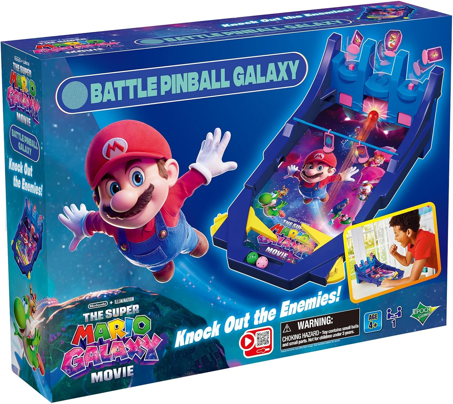EPOCH Games THE SUPER MARIO GALAXY MOVIE Battle Pinball Galaxy - Party Game 7629