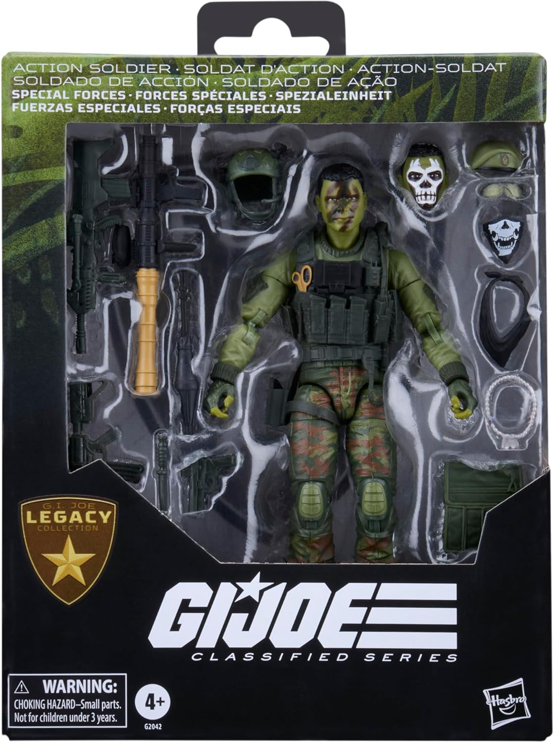 G.I. Joe Classified Series, Legacy Collection: Action Soldier - Special Forces, set con action figure collezionabile da 15 cm e 16 accessori