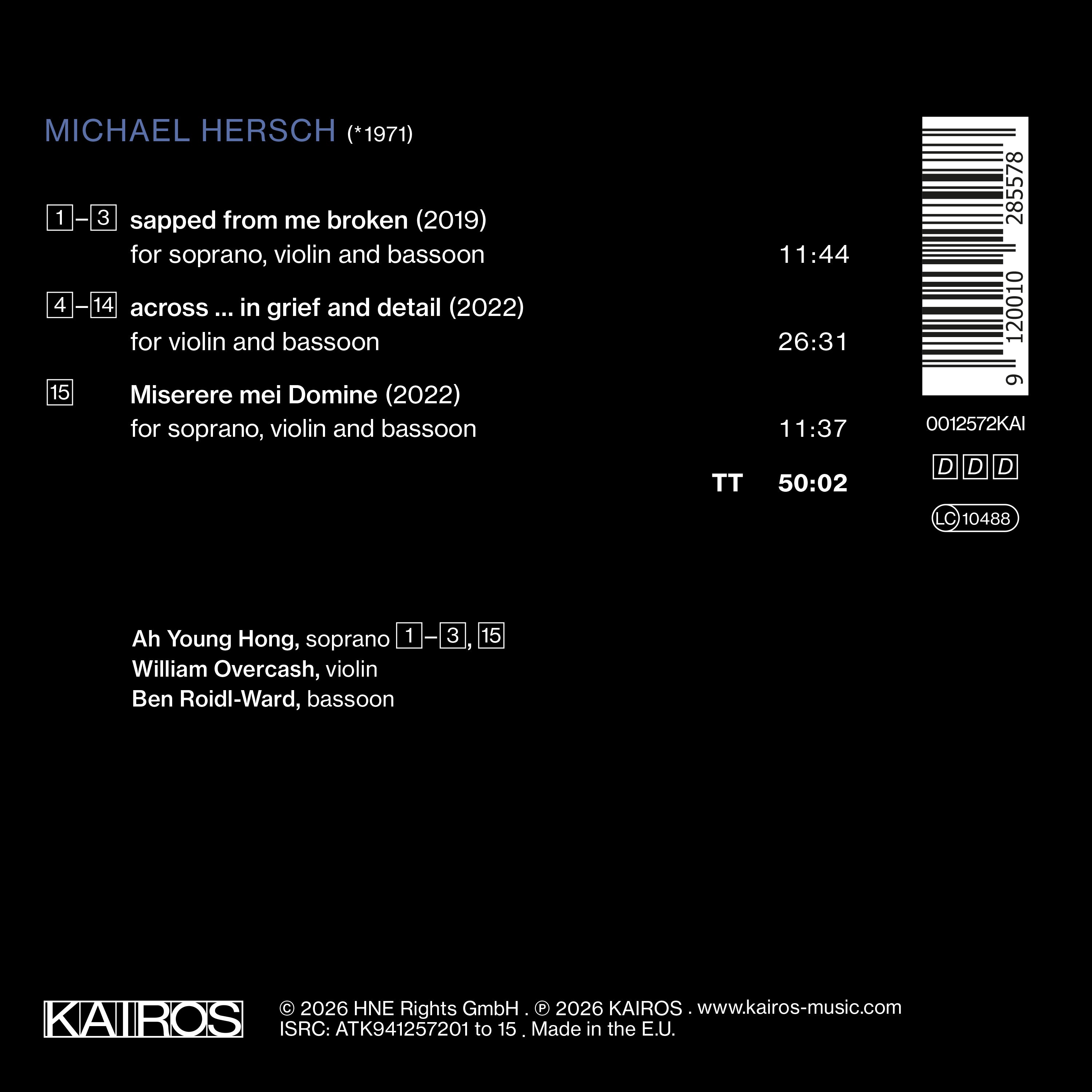 Michael Hersch: Across... In Grief and Detail