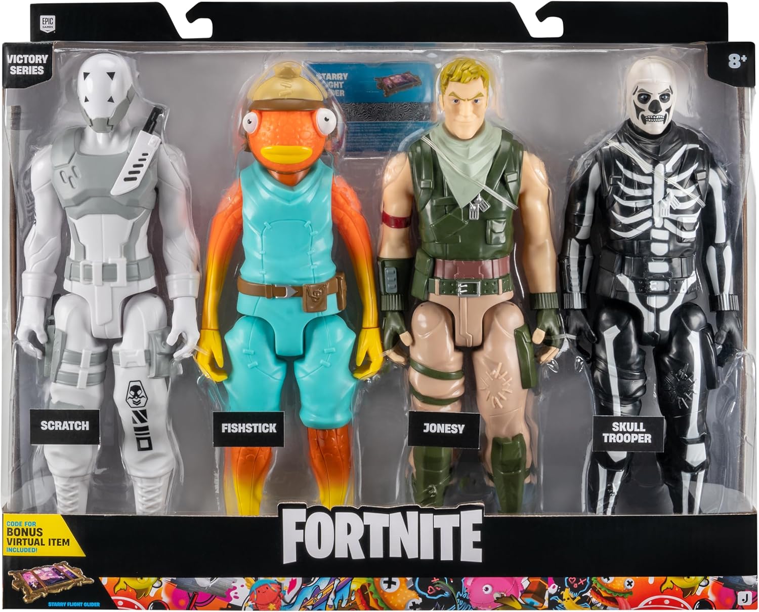 Fortnite Victory Series 4-Pack - 12-Inch Articulated Figure with Code for Bonus Virtual Item