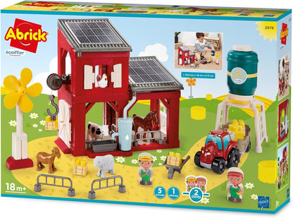 Ecoiffier Speelgoed 2979 – ecologische boerderij – Abrick – bouwspellen voor kinderen – vanaf 18 maanden – gemaakt in Frankrijk