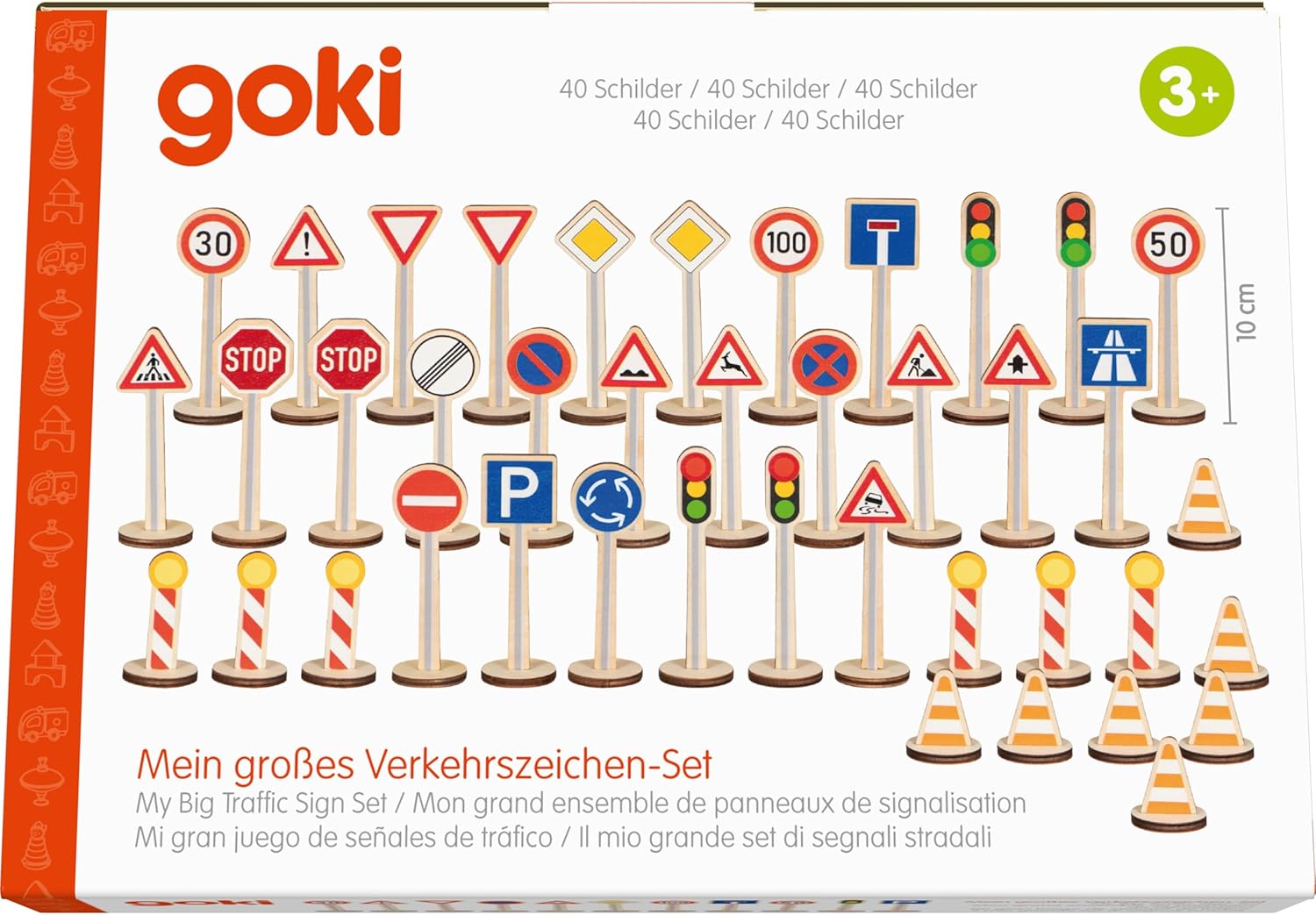 Goki - Goki Houten Verkeersbordenset - 40dlg.