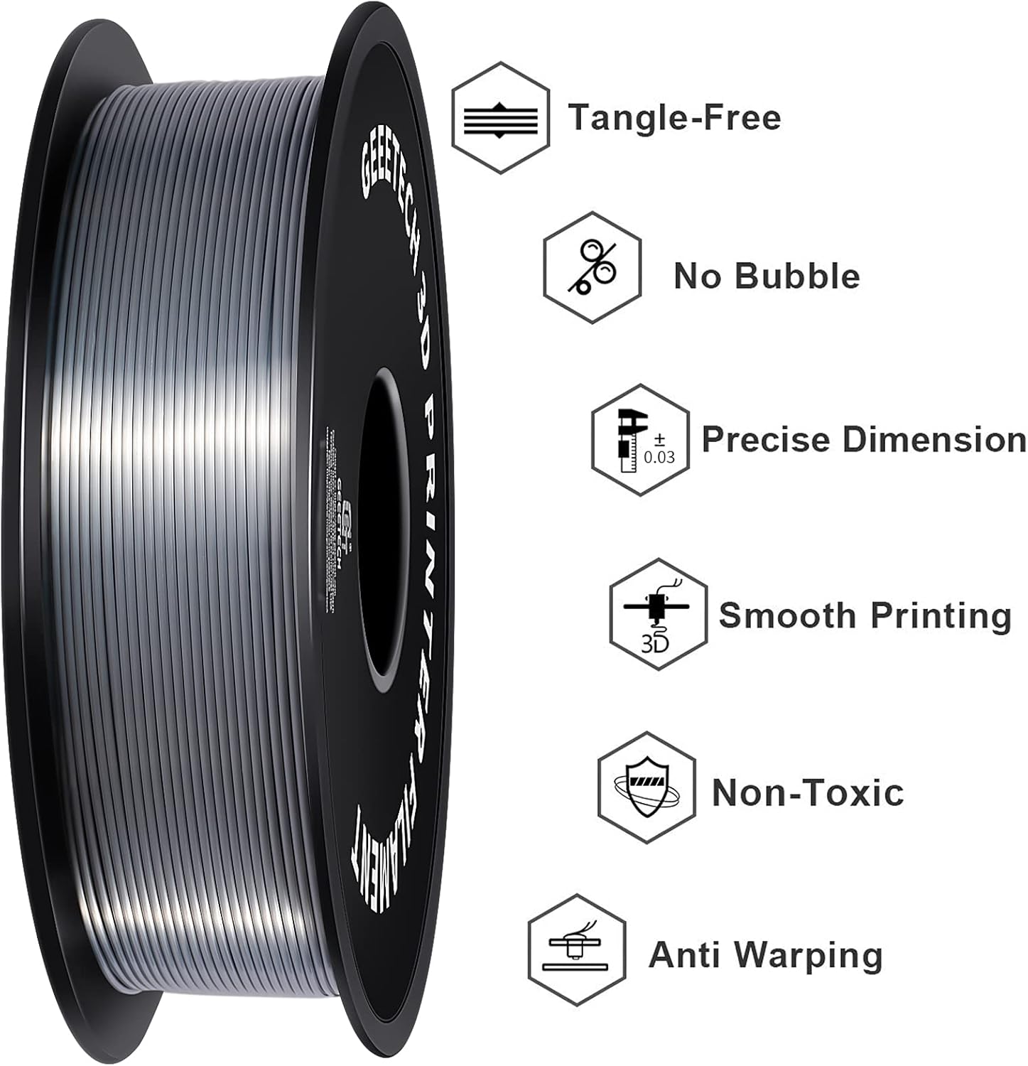 Geeetech - PLA Silk Yellow (1.75mm - 1kg)