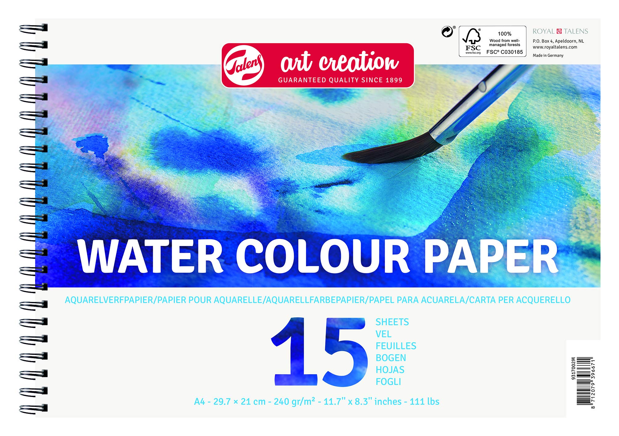 Talens Art Creation aquarelpapier DIN A4, 240 g/m2, 15 vellen