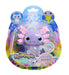Animagic - Let's Glo Axolotl Pastel Paars, Elektronisch Huisdier Voor Kinderen Vanaf 4 Jaar, Glow in the Dark, Zintuiglijke speel- en aanraakervaring, Uitrekbaar lichaam, Drijft en gloeit in water