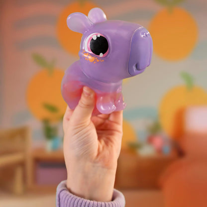 Animagic Let's Glo Capybara - PAARS, Knuffel Capibara vanaf 4 Jaar, Schattig Dier, Zintuiglijk speelgoed, Gloeit en Drijft in Water