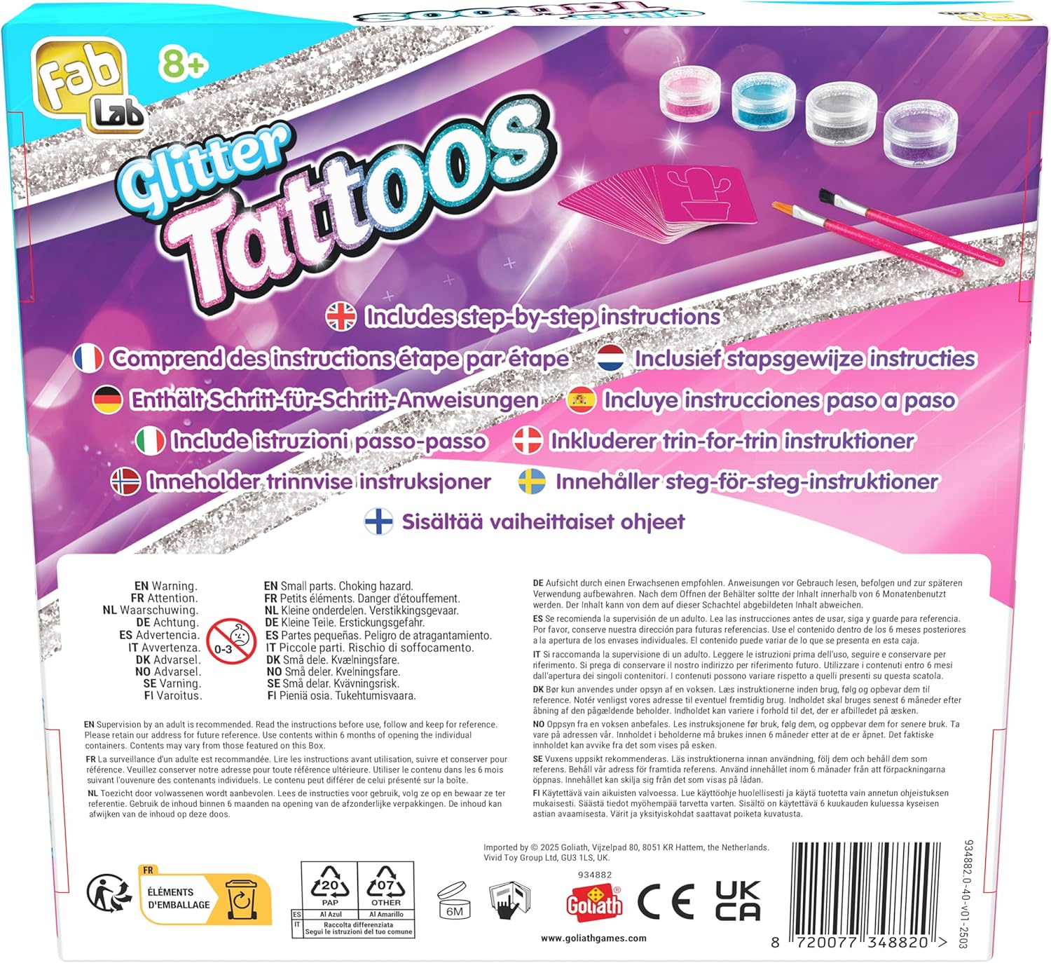 Goliath Games - FabLab Glitter Tattoos