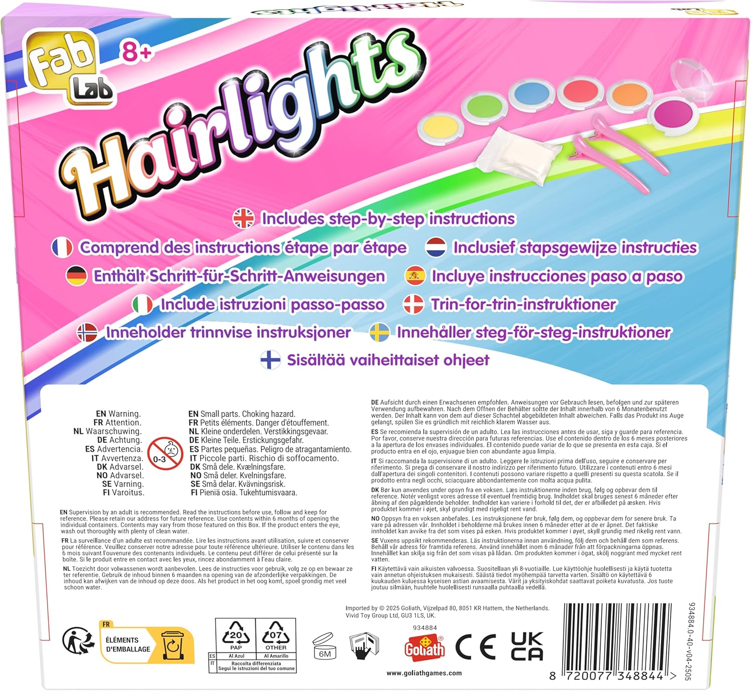 Goliath Games - FabLab Hairlights - 6 Kleuren
