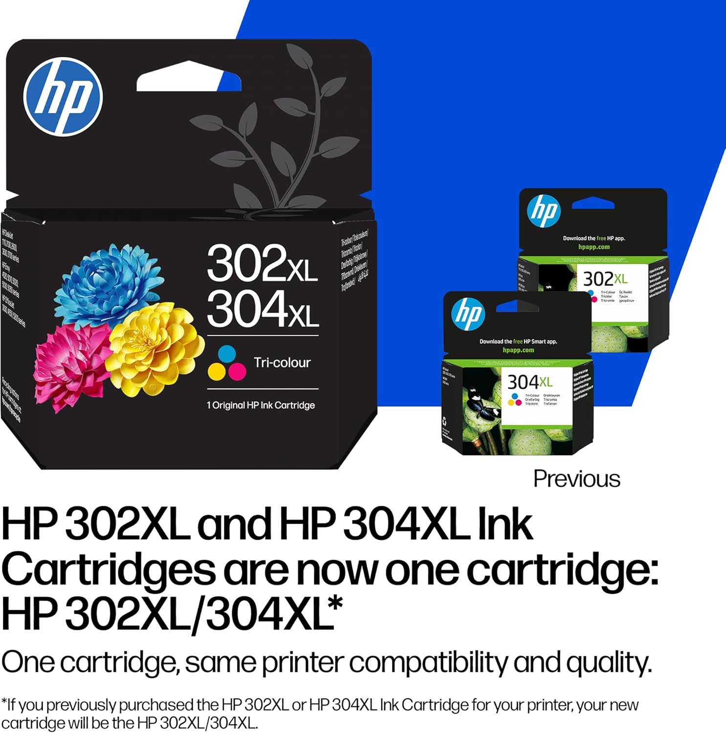 HP 302XL/304XL High Yield Tri-color Original Ink Cartridge (B7RT8AE)- Works DeskJet 1110, 2130, 3630, 2600 & 3700 series, OfficeJet 3830, 4650 series, ENVY 4520 series, 5020, 5030, 5032