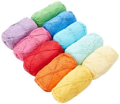 Springboard 10246 Coloured Acrylic Craft Cotton (Pack of 10 Balls