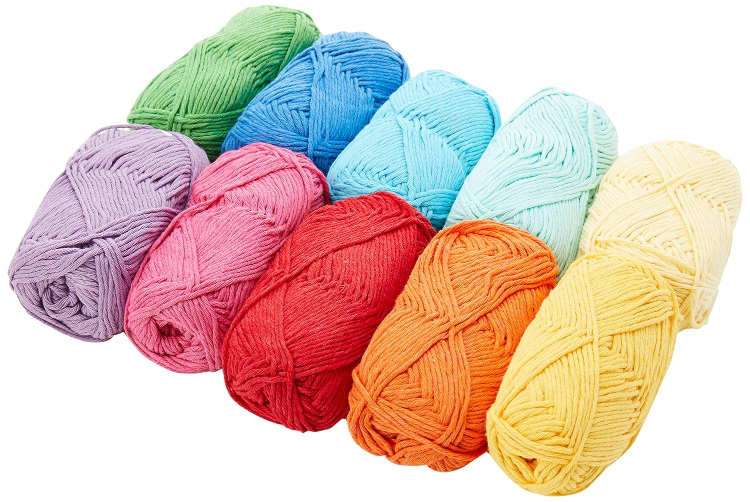 Springboard 10246 Coloured Acrylic Craft Cotton (Pack of 10 Balls
