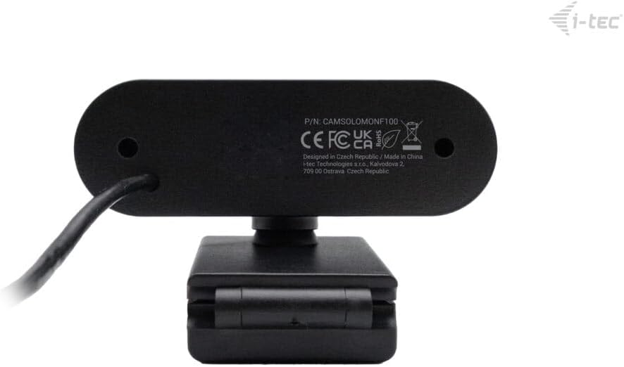 i-tec Solomon 100 Webcam 1080p with Fixed Focus, Automatic Image Optimisation and Integrated Privacy Cover