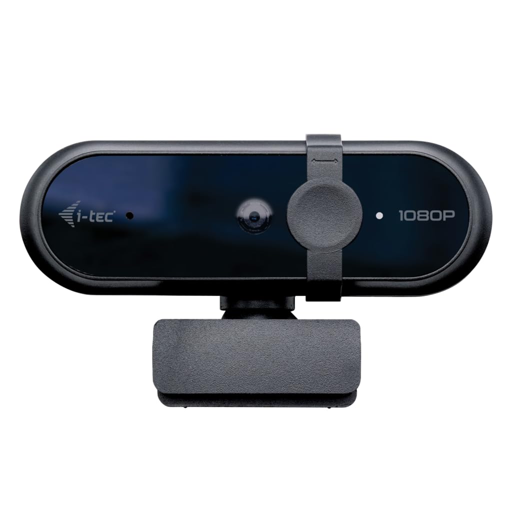 i-tec Solomon 100 Webcam 1080p with Fixed Focus, Automatic Image Optimisation and Integrated Privacy Cover