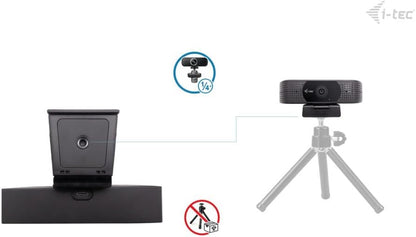 i-tec Solomon 500 Webcam 4K with PDAF Auto Focus for Fast and Stable Focusing and Ultra HD 4K Resolution