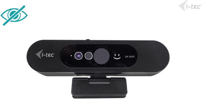 i-tec Solomon WH200 2K Webcam with Native Support for Windows Hello, High Quality Microphone and Built-in Data Protection Cover to Protect User