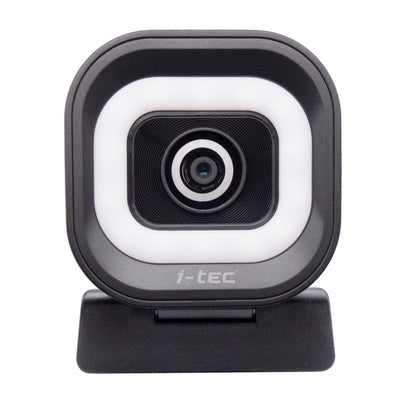 i-tec Solomon 700 Stream 4K Webcam with Built-in LED Ring Light, PDAF Auto Focus for Fast and Stable Focus and Dual Built-in Microphones
