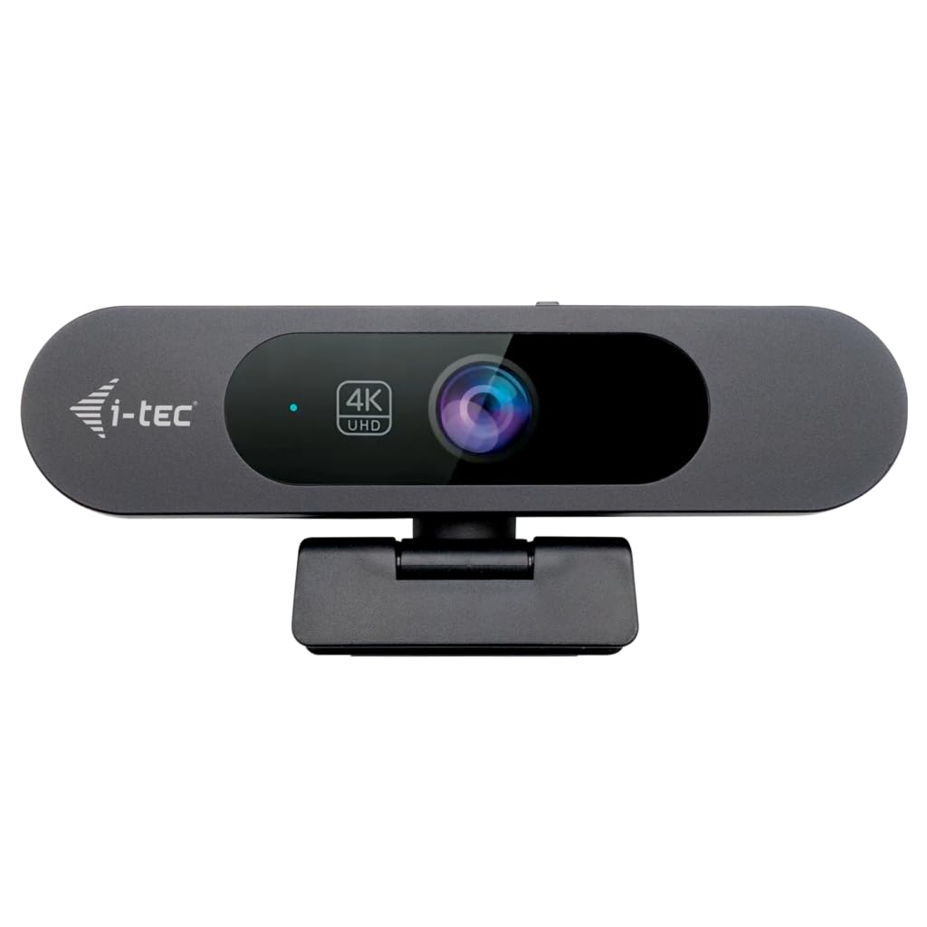 i-tec Solomon 900 PRO Webcam 4K with Automatic Framing (Auto Framing) for Tracking the Active Speaker, Wide Dynamic Range (WDR) and Two Integrated Microphones