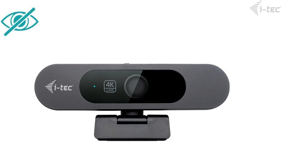 i-tec Solomon 900 PRO Webcam 4K with Automatic Framing (Auto Framing) for Tracking the Active Speaker, Wide Dynamic Range (WDR) and Two Integrated Microphones
