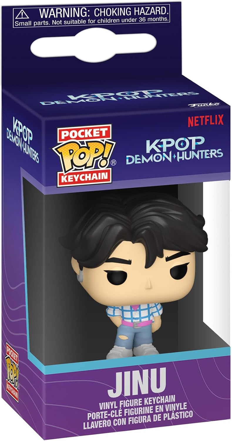 Funko POP! Keychain: Netflix - KPOP Demon Hunters - Jinu Novelty Keyring - Collectable Mini Figure - Stocking Filler - Gift Idea - Official Merchandise - Backpack Decor