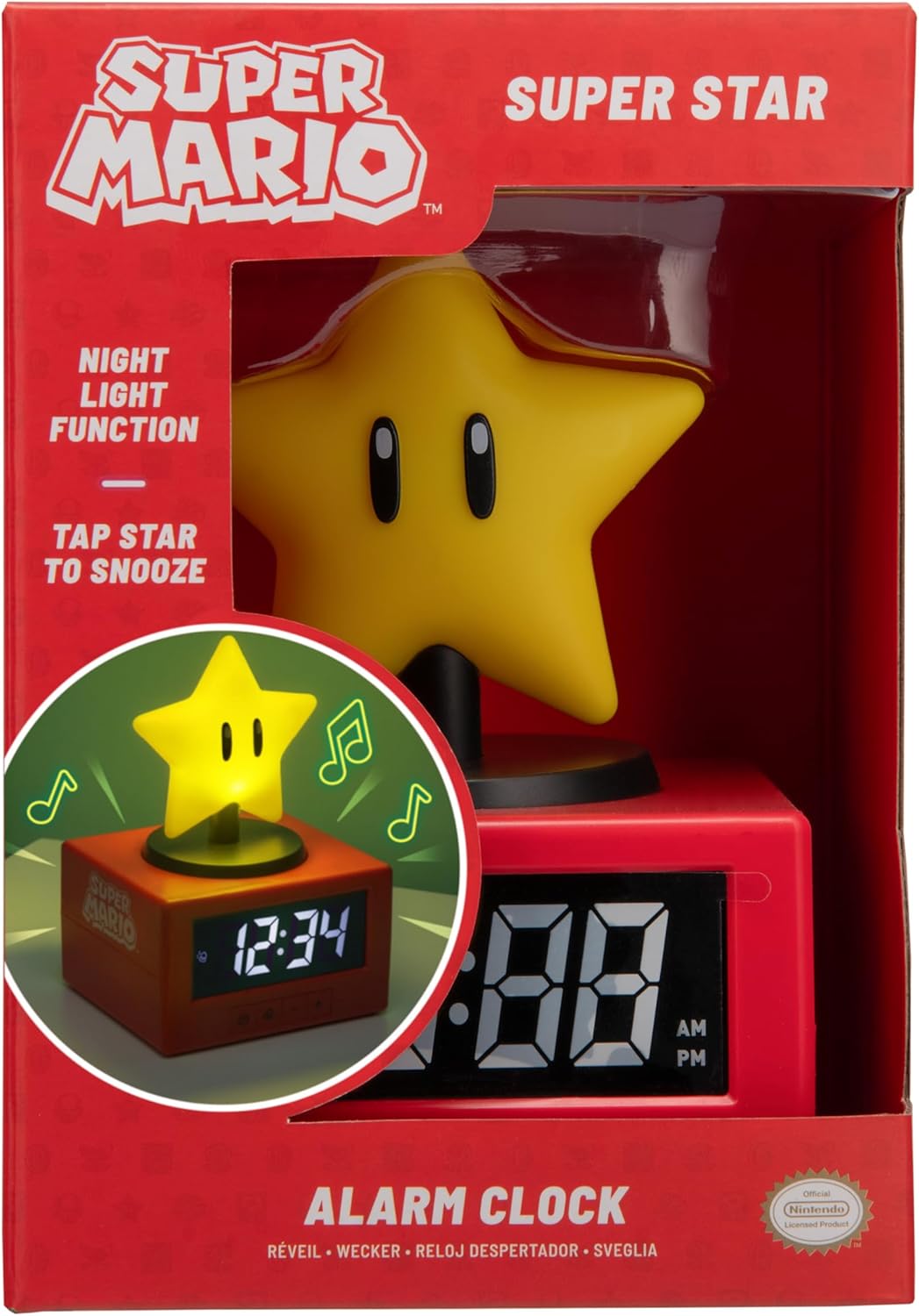 Paladone Icons: Super Mario - Super Star Alarm Clock (Pp13708Nn)