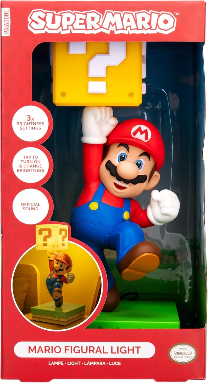 Super Mario Diorama Light - 35 cm tikgeactiveerde lamp met 3 helderheidsinstellingen en officieel geluid, USB-aangedreven slaapkamer- en speelkamerdecoratie - Nintendo Collectible Gift | Paladone