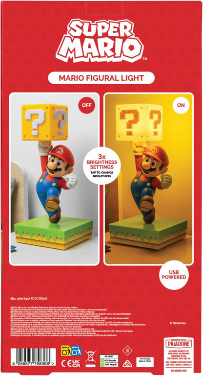 Super Mario Diorama Light - 35 cm tikgeactiveerde lamp met 3 helderheidsinstellingen en officieel geluid, USB-aangedreven slaapkamer- en speelkamerdecoratie - Nintendo Collectible Gift | Paladone