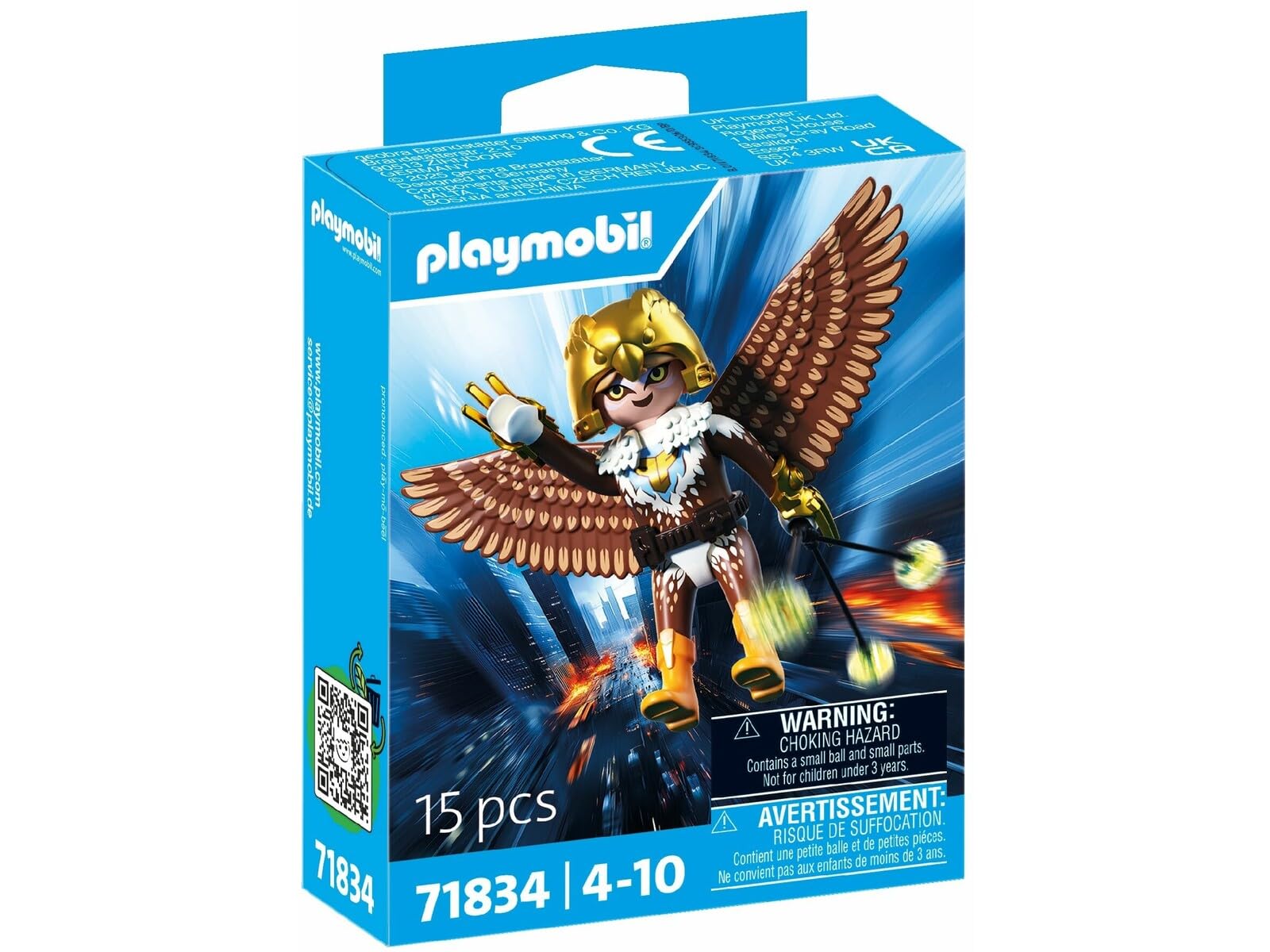 Playmobil Superhero Collectible Blue Voltage – Articulated Figure with Lightning‑Power Accessories