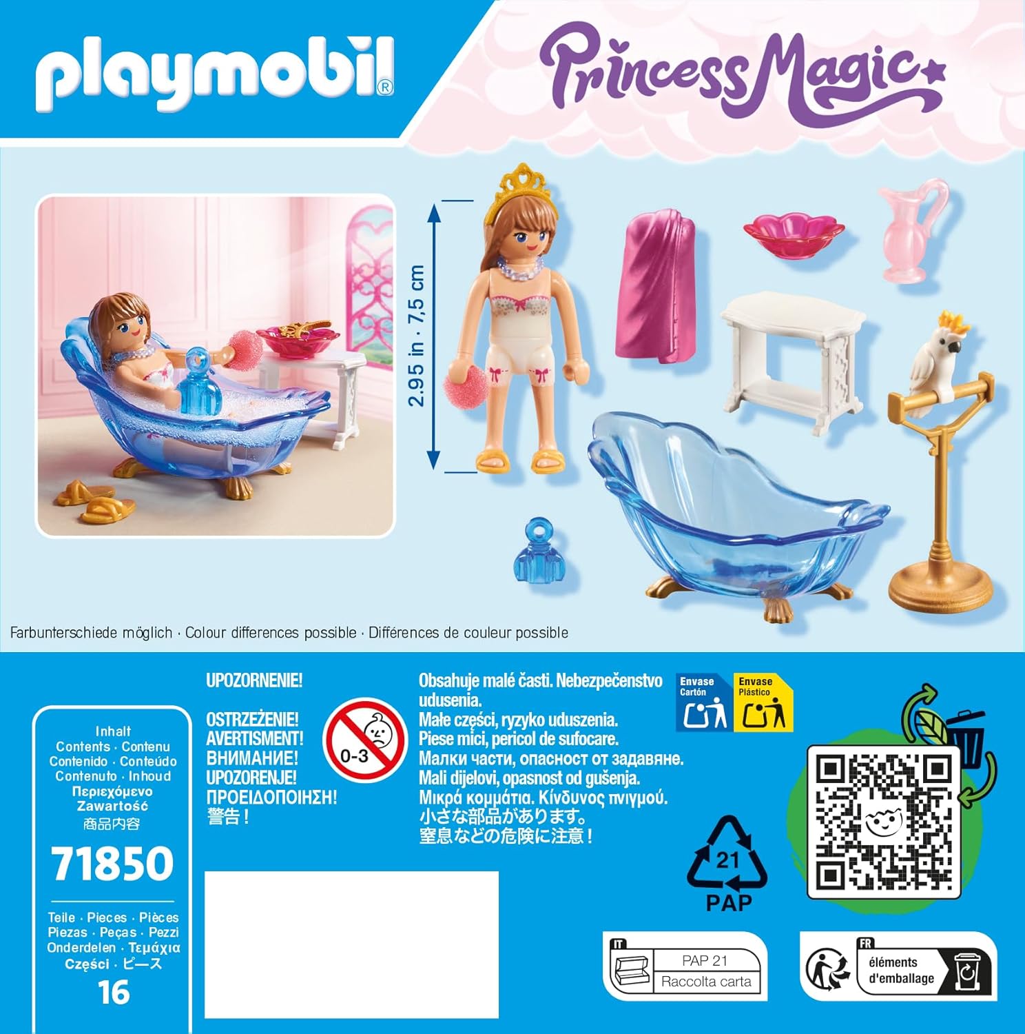 Playmobil Royal Bathtub – Elegant Princess Bathroom Set with Accessories, Imaginative Role‑Play Toy for Kids Ages 4+