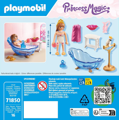 Playmobil Royal Bathtub – Elegant Princess Bathroom Set with Accessories, Imaginative Role‑Play Toy for Kids Ages 4+