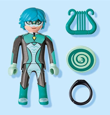 Playmobil 71868 Miraculous: Viperion – Collectible Hero Figure with Snake-Themed Lyre for Role‑Play