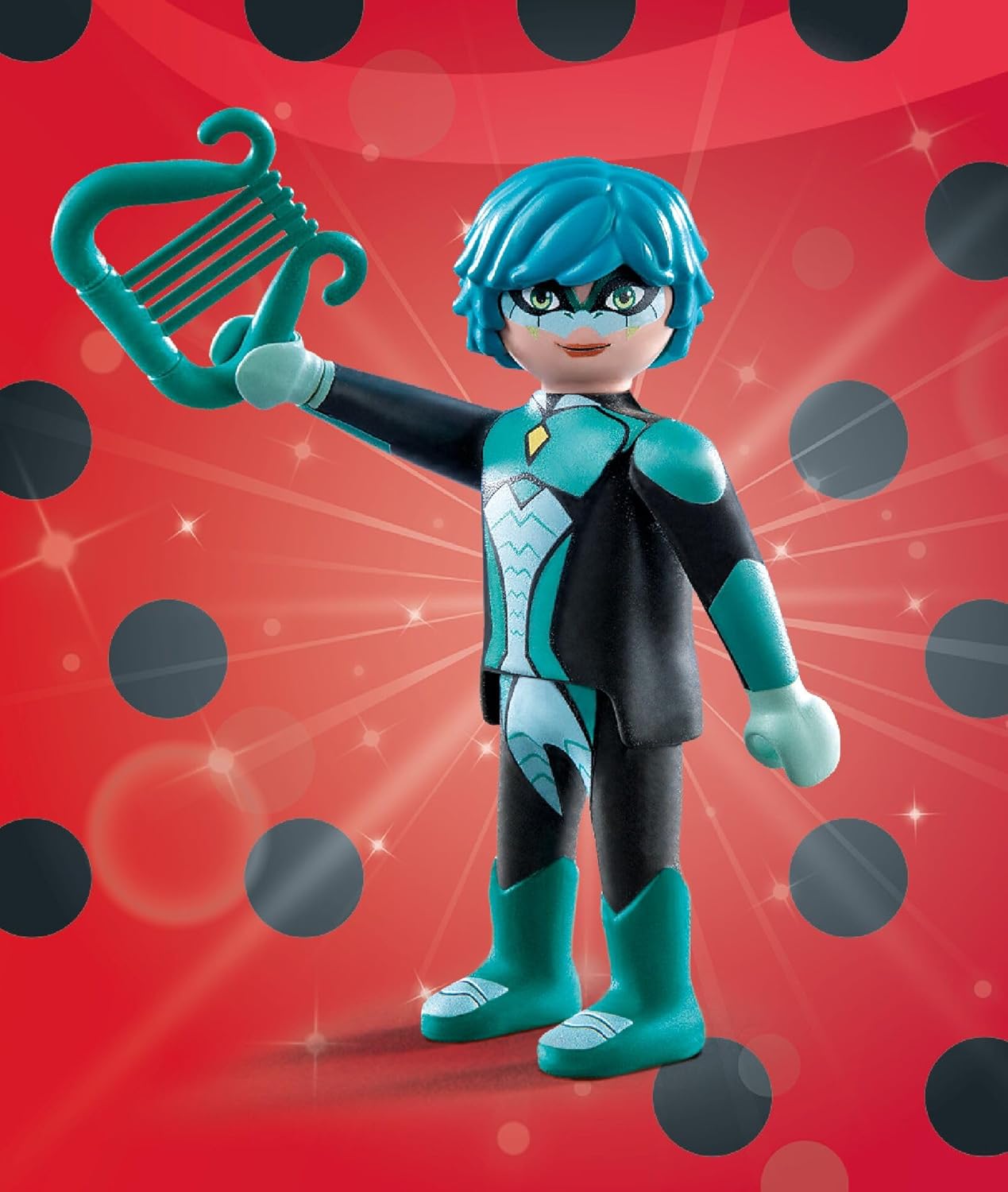 Playmobil 71868 Miraculous: Viperion – Collectible Hero Figure with Snake-Themed Lyre for Role‑Play