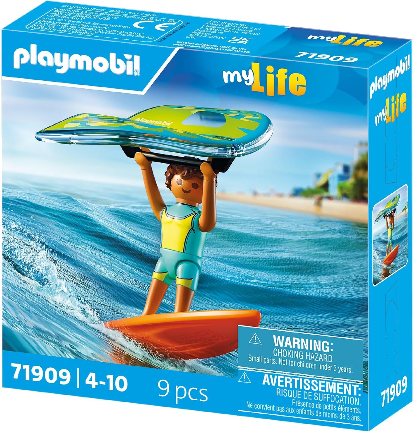 Playmobil Wingsurfer – Surf Figure with Board & Wing Sail, Action Water Sports Playset for Kids Ages 4+
