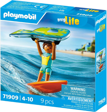 Playmobil Wingsurfer – Surf Figure with Board & Wing Sail, Action Water Sports Playset for Kids Ages 4+