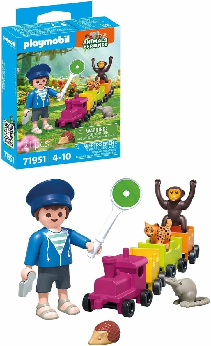 Playmobil Small Locomotive Trip – Train Ride Playset with Figure & Accessories, Imaginative Role‑Play Toy for Kids Ages 4+