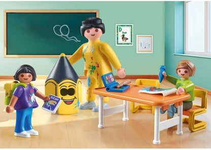 Playmobil First Day of School – Schoolchild Figure with Backpack & Accessories, Imaginative Role‑Play Toy for Kids Ages 4+