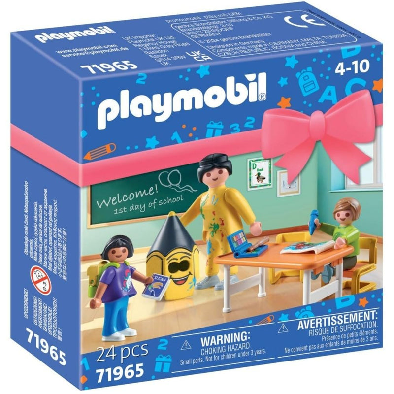Playmobil First Day of School – Schoolchild Figure with Backpack & Accessories, Imaginative Role‑Play Toy for Kids Ages 4+