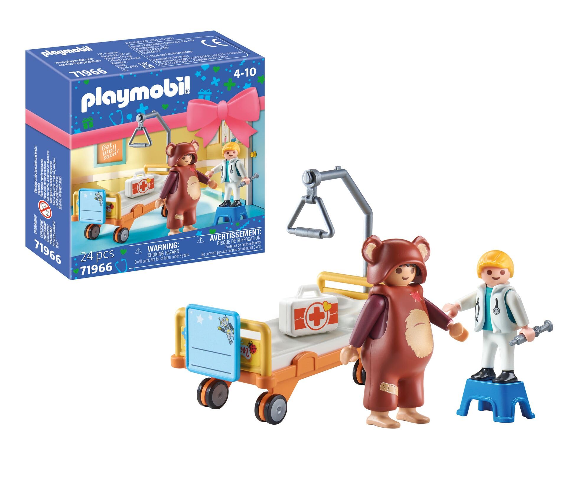 Playmobil Get Well Soon – Patient Figure with Crutches & Care Accessories, Imaginative Role‑Play Toy for Kids Ages 4+