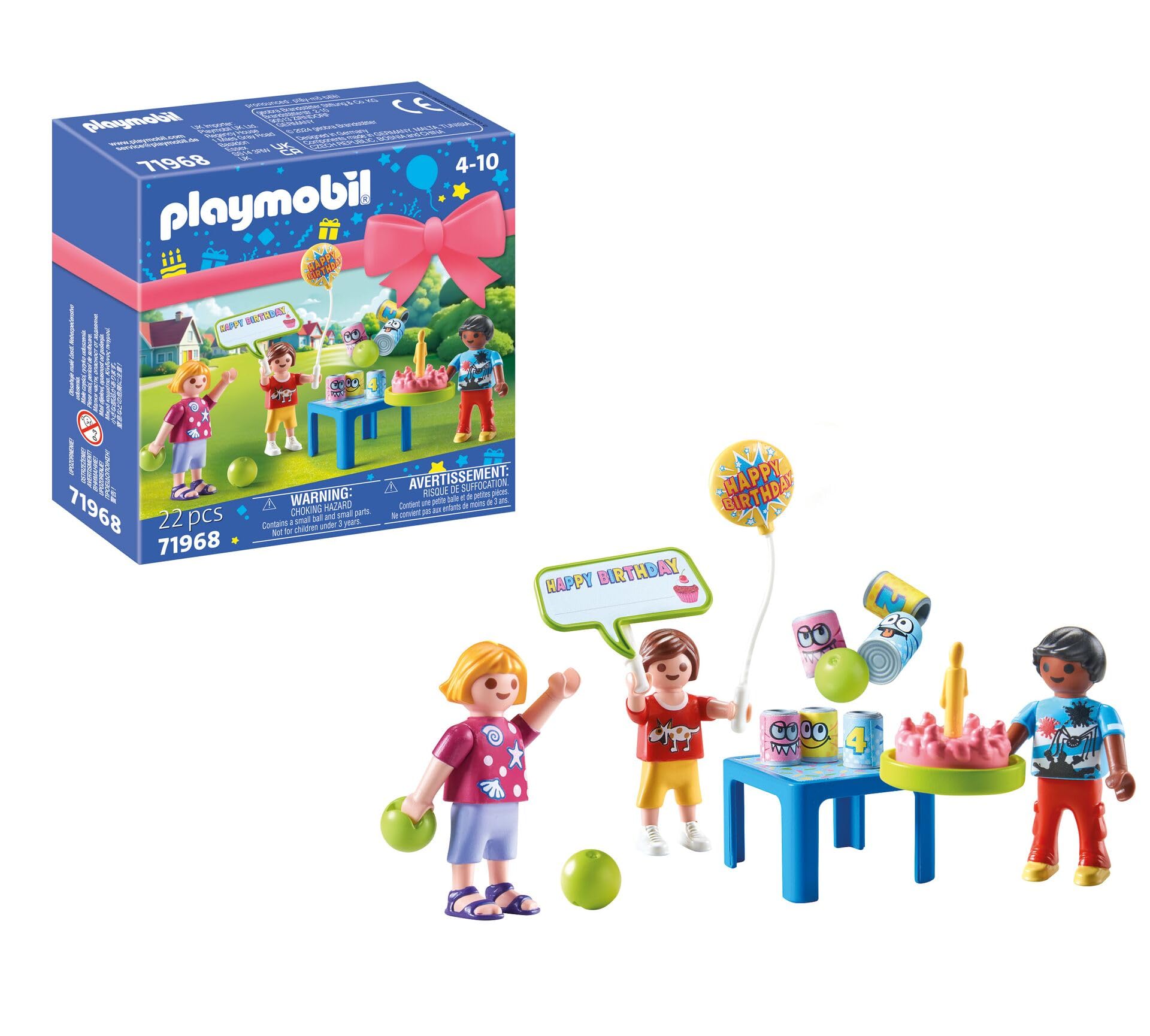 Playmobil Children’s Birthday Party – Party Figures with Gifts, Cake & Accessories, Fun Celebration Role‑Play Toy for Kids Ages 4+