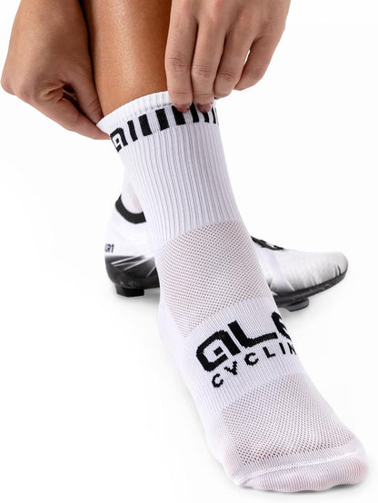 ALE' Unisex Logo Q-skin 12cm Cycling Socks (pack of 1)