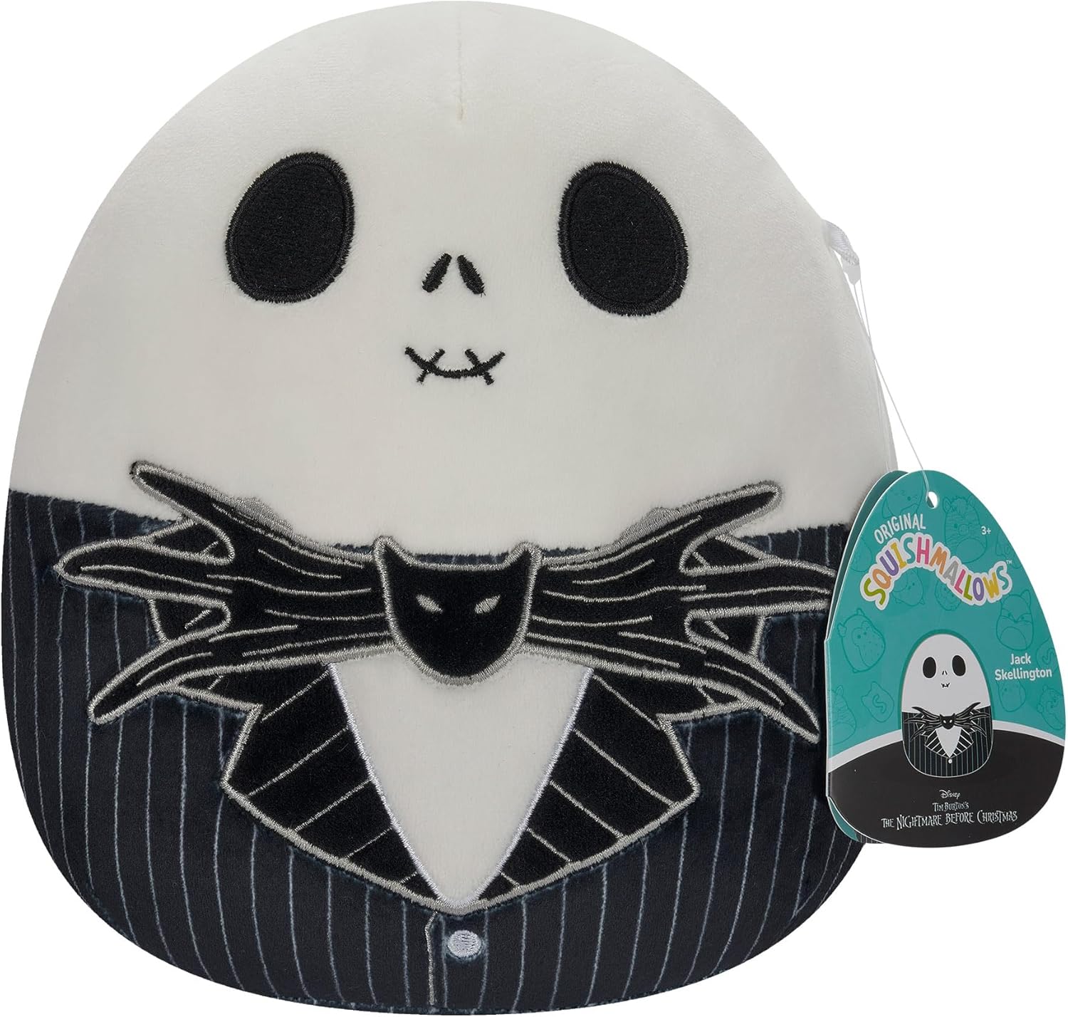 Squishmallows Original 8-Inch Disney Jack Skellington | Collectable Cute Plush Toy, Cuddly Toys for Children, Soft Toys, Cute Teddies Suitable for Girls and Boys Ages 3